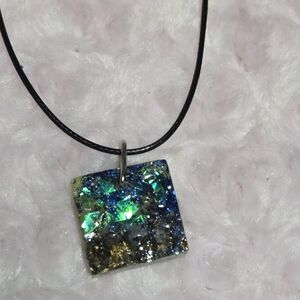 Earth Art Hand Crafted Artisan Blue and Green Necklace